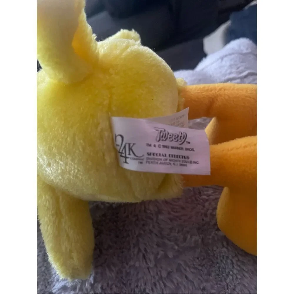 Warner Bros Kids Yellow Polyester Fiber Looney Tunes Tweety Bird Plush Toy